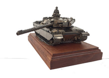 Challenger 1 Main Battle Tank Mahogany Mounted Cold Cast Bronze Statue