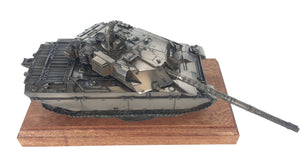 Challenger 1 Main Battle Tank Mahogany Mounted Cold Cast Bronze Statue