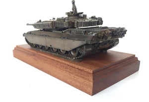 Challenger 1 Main Battle Tank Mahogany Mounted Cold Cast Bronze Statue