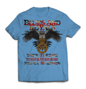 Blues and Royals Eagle Printed T-Shirt