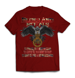 Blues and Royals Eagle Printed T-Shirt