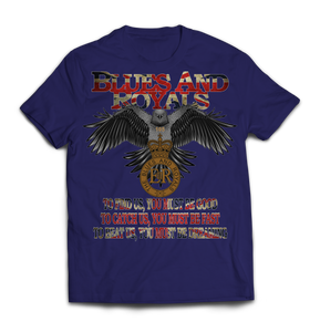 Blues and Royals Eagle Printed T-Shirt