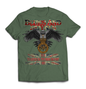 Blues and Royals Eagle Printed T-Shirt