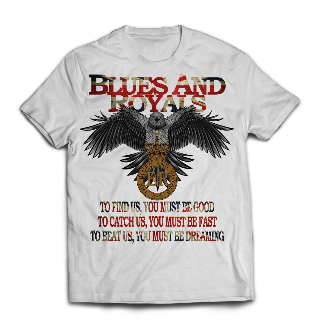 Blues and Royals Eagle Printed T-Shirt