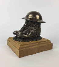 Military Statue - WW1 Tommy Boots Tin Hat Cold Cast Bronze Statue