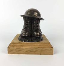 Military Statue - WW1 Tommy Boots Tin Hat Cold Cast Bronze Statue