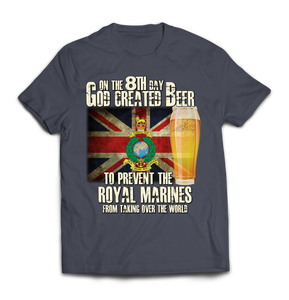 On the 8th Day Royal Marines Printed T-Shirt