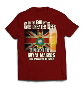 On the 8th Day Royal Marines Printed T-Shirt