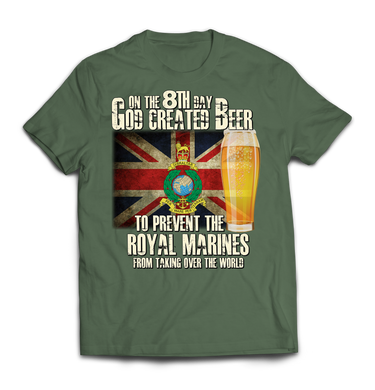 On the 8th Day Royal Marines Printed T-Shirt