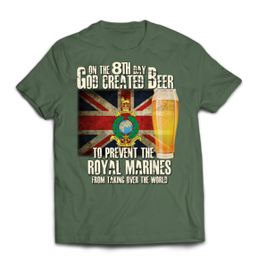 On the 8th Day Royal Marines Printed T-Shirt