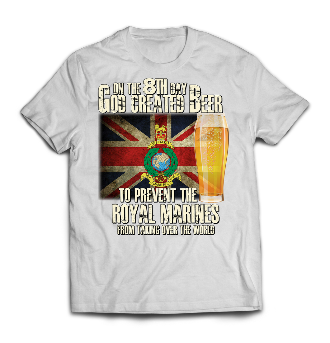 On the 8th Day Royal Marines Printed T-Shirt