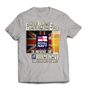 On the 8th Day Royal Navy Printed T-Shirt