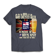 On the 8th Day Royal Navy Printed T-Shirt