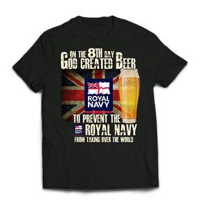 On the 8th Day Royal Navy Printed T-Shirt