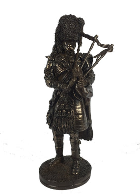 Royal Regiment of Scotland Piper Cold Cast Bronze Military Statue