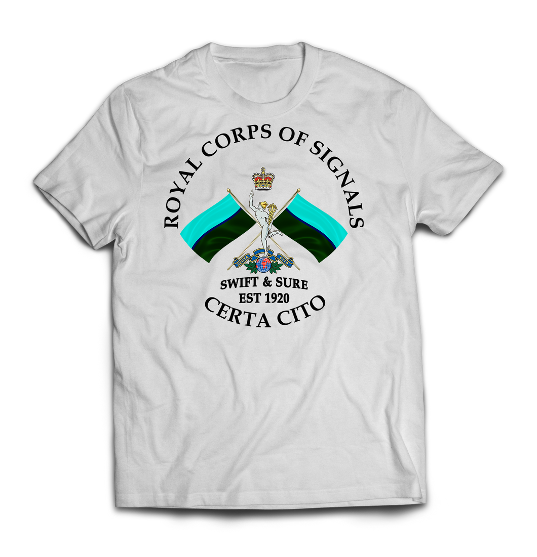 ROYAL SIGNALS SWIFT AND SURE Printed T-Shirt