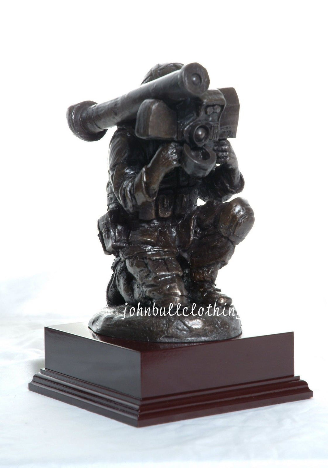 Crouching Javelin Operator in Bronze Resin
